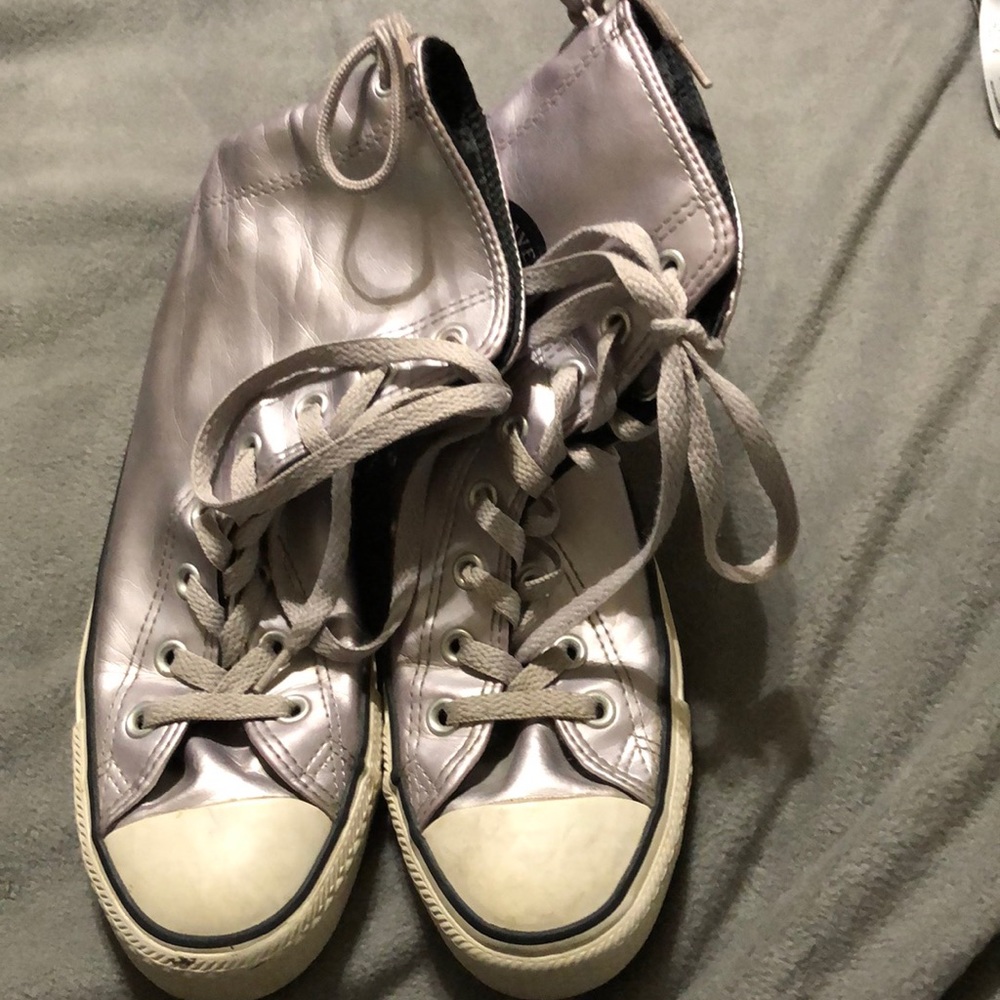 Silver Hi-Top Converse Chuck Taylor All Star 38.5
